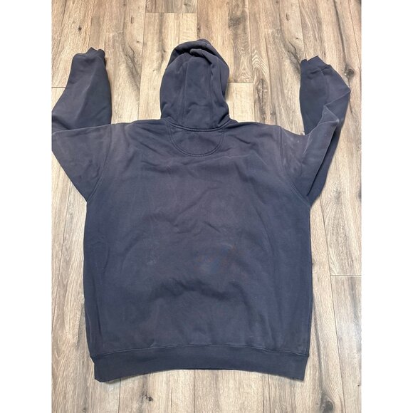 Carhartt Mens XL Navy Hoodie Thick Sweatshirt 80% Cotton 20% Polyester Flawed - Picture 7 of 8